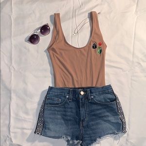 tan bodysuit